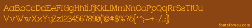 CharringtonSemibold Font – Orange Fonts on Brown Background