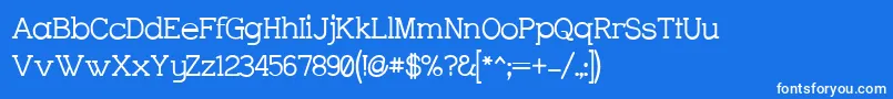 Police CharringtonSemibold – polices blanches sur fond bleu