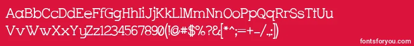 CharringtonSemibold Font – White Fonts on Red Background