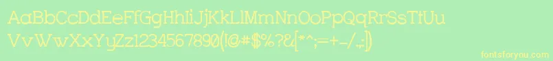 CharringtonSemibold Font – Yellow Fonts on Green Background