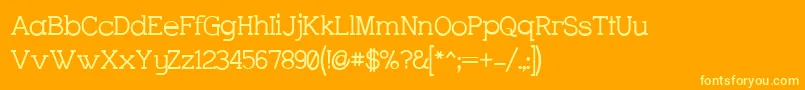 CharringtonSemibold Font – Yellow Fonts on Orange Background