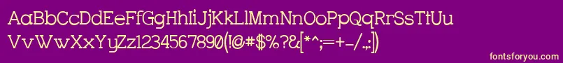 CharringtonSemibold Font – Yellow Fonts on Purple Background