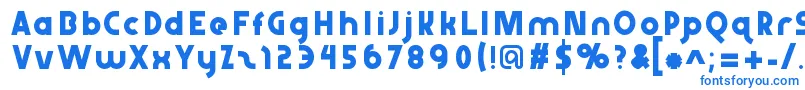 フォントAbraxeousthin – 白い背景に青い文字