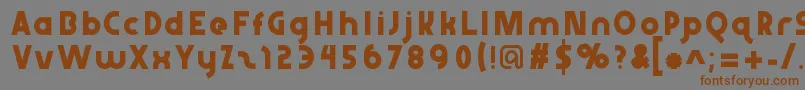 Abraxeousthin Font – Brown Fonts on Gray Background