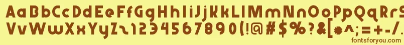 Шрифт Abraxeousthin – коричневые шрифты на жёлтом фоне