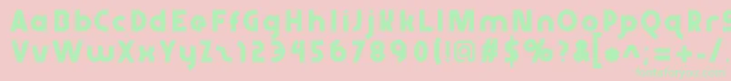 Abraxeousthin Font – Green Fonts on Pink Background