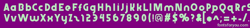 Abraxeousthin Font – Green Fonts on Purple Background