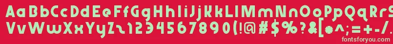 Abraxeousthin Font – Green Fonts on Red Background