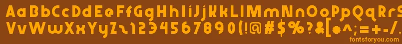 Abraxeousthin Font – Orange Fonts on Brown Background