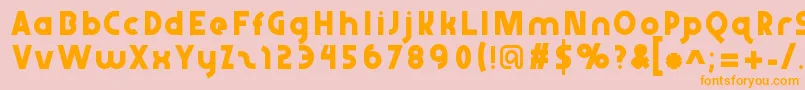 Abraxeousthin Font – Orange Fonts on Pink Background