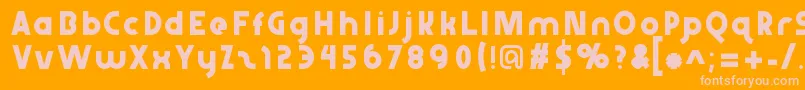 Abraxeousthin Font – Pink Fonts on Orange Background