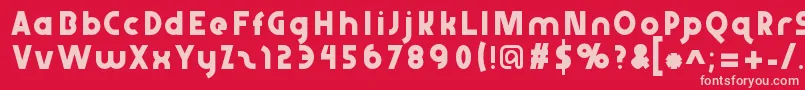 Czcionka Abraxeousthin – różowe czcionki na czerwonym tle