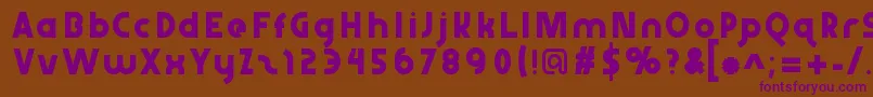 Abraxeousthin Font – Purple Fonts on Brown Background