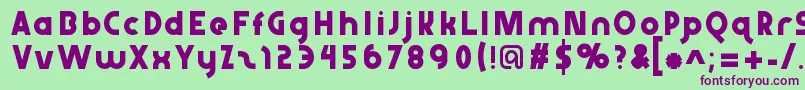 Abraxeousthin Font – Purple Fonts on Green Background