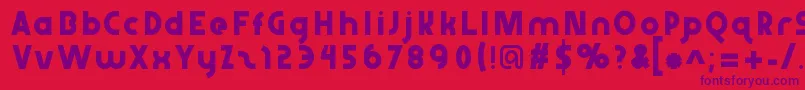 Abraxeousthin Font – Purple Fonts on Red Background