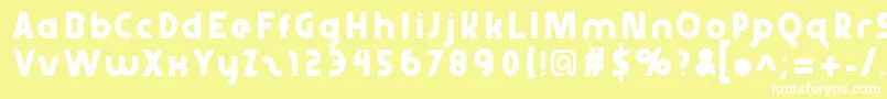 Abraxeousthin Font – White Fonts on Yellow Background