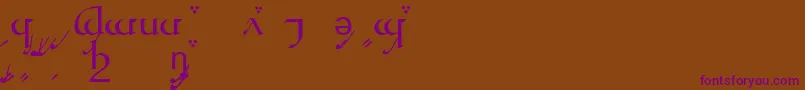 Quenyaa Font – Purple Fonts on Brown Background