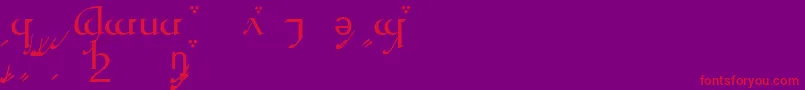 Quenyaa Font – Red Fonts on Purple Background