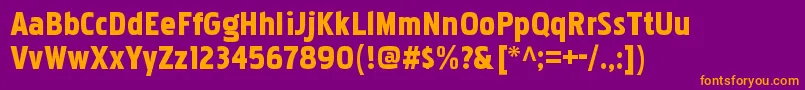 PakenhamblRegular Font – Orange Fonts on Purple Background