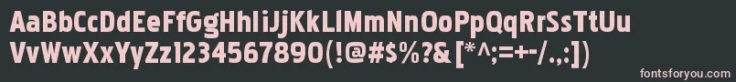 フォントPakenhamblRegular – 黒い背景にピンクのフォント