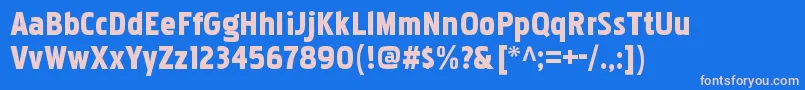 Шрифт PakenhamblRegular – розовые шрифты на синем фоне