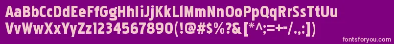 Шрифт PakenhamblRegular – розовые шрифты на фиолетовом фоне