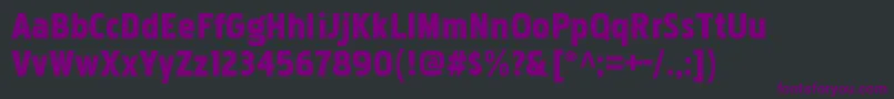 Шрифт PakenhamblRegular – фиолетовые шрифты на чёрном фоне