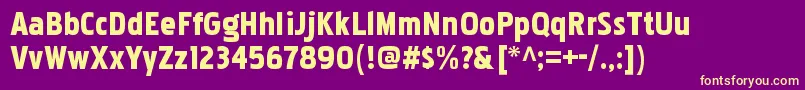 PakenhamblRegular Font – Yellow Fonts on Purple Background