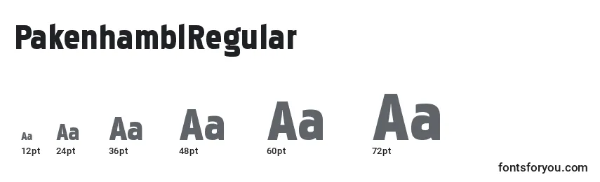 PakenhamblRegular Font Sizes