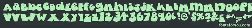 FattyBombatty Font – Green Fonts on Black Background