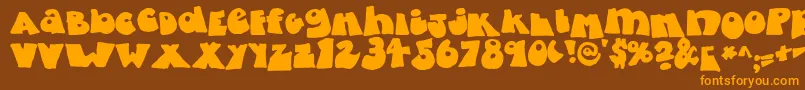 FattyBombatty Font – Orange Fonts on Brown Background