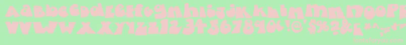 Fonte FattyBombatty – fontes rosa em um fundo verde