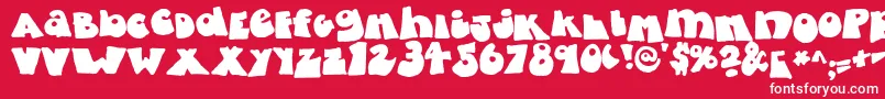 FattyBombatty Font – White Fonts on Red Background