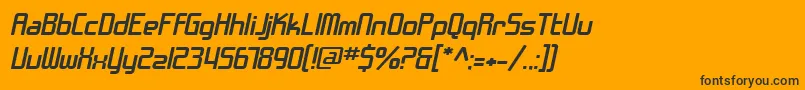 SfChromeFendersExtendedOblique Font – Black Fonts on Orange Background