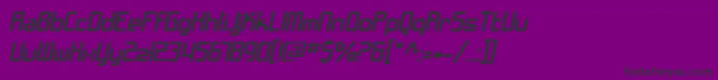 SfChromeFendersExtendedOblique-Schriftart – Schwarze Schriften auf violettem Hintergrund