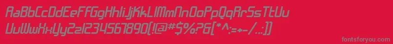 SfChromeFendersExtendedOblique Font – Gray Fonts on Red Background