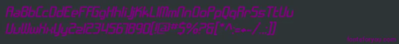 SfChromeFendersExtendedOblique Font – Purple Fonts on Black Background