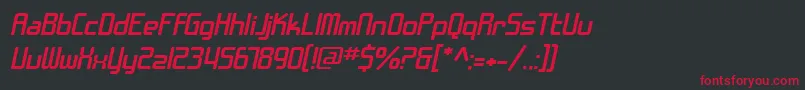 SfChromeFendersExtendedOblique Font – Red Fonts on Black Background