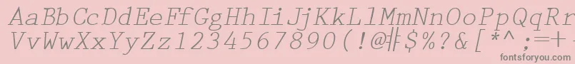 fuente PrestigetwoRegularitalic – Fuentes Grises Sobre Fondo Rosa