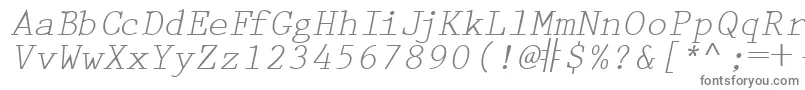 フォントPrestigetwoRegularitalic – 灰色のフォント