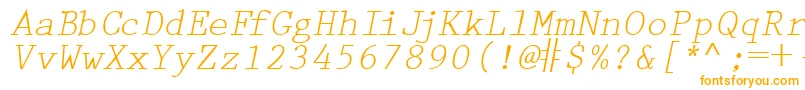 フォントPrestigetwoRegularitalic – オレンジのフォント