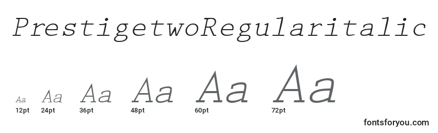 Размеры шрифта PrestigetwoRegularitalic