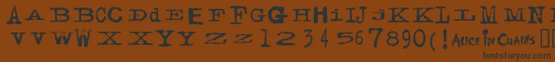 Facerg Font – Black Fonts on Brown Background