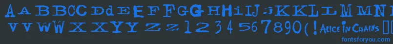 Facerg Font – Blue Fonts on Black Background