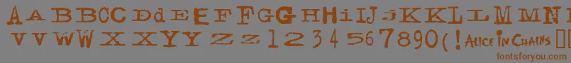 Facerg Font – Brown Fonts on Gray Background