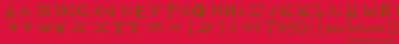 Facerg Font – Brown Fonts on Red Background