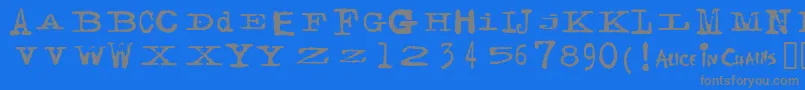 Facerg Font – Gray Fonts on Blue Background