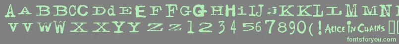 Facerg Font – Green Fonts on Gray Background