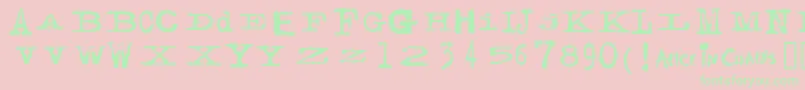 Facerg Font – Green Fonts on Pink Background