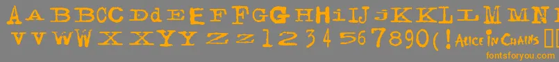 Facerg Font – Orange Fonts on Gray Background